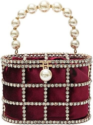 Abends Handtasche Frauen Handtaschen mit Perldämanten für Hochzeitsfeiern Geburtstagsfeier Abendessen Accessoires