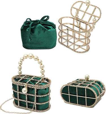 Abends Handtasche Frauen Handtaschen mit Perldämanten für Hochzeitsfeiern Geburtstagsfeier Abendessen Accessoires