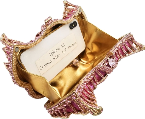 BOUTIQUE DE FGG WOMEN SWAN CLUTCH Kristall-Abendtaschen Hochzeitsfeier Abendessen Damen Strass-Miniatur Handtasche