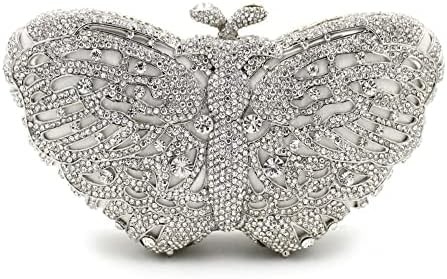 UMREN DAMEN'S ELEGANTE BETTERFLY RINESTONE Abendtaschen LUXURY KRYSTAL KLUTCH Hochzeitsfeier Cocktail Handtasche