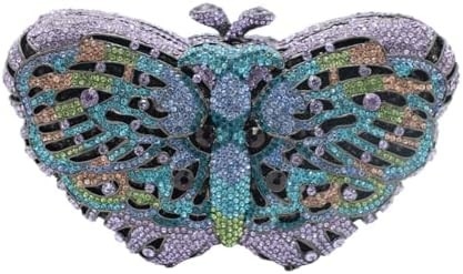 UMREN DAMEN'S ELEGANTE BETTERFLY RINESTONE Abendtaschen LUXURY KRYSTAL KLUTCH Hochzeitsfeier Cocktail Handtasche