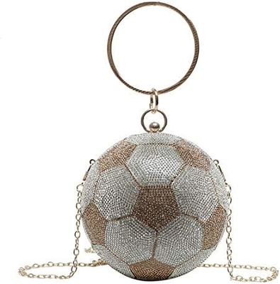 Umren Frauen Basketball Kreuze Körper Tasche Strass Runde Ball Kristall Abend Tasche Klammer Handtasche für Hochzeit