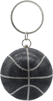 Umren Frauen Basketball Kreuze Körper Tasche Strass Runde Ball Kristall Abend Tasche Klammer Handtasche für Hochzeit