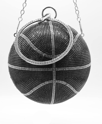 Umren Frauen Basketball Kreuze Körper Tasche Strass Runde Ball Kristall Abend Tasche Klammer Handtasche für Hochzeit