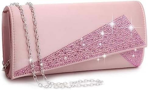 DASEIN DAMEN'S SATIN Strass Klammer Abend Taschen Glanz Glanz Tasche Handtasche für die Party Hochzeit Cocktailball