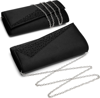 DASEIN DAMEN'S SATIN Strass Klammer Abend Taschen Glanz Glanz Tasche Handtasche für die Party Hochzeit Cocktailball