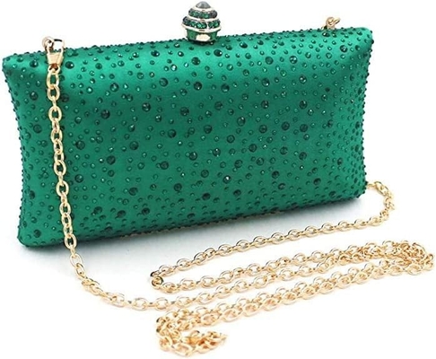 Damen Abendtasche Glanzstein Hochzeits Abendparty Kupplung Handtasche Handtasche Kette Schulter Crossbody Tasche