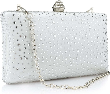 Damen Abendtasche Glanzstein Hochzeits Abendparty Kupplung Handtasche Handtasche Kette Schulter Crossbody Tasche