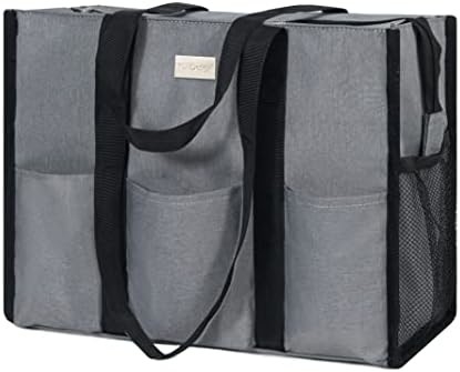 TOPDESIGN NUTZFÜHRUNG Wasserabweisender TÖTE-TASCH mit 13 äußeren und inneren Taschen, oberem Reißverschluss und dickem Bodenstützpunkt
