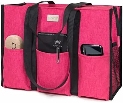 TOPDESIGN NUTZFÜHRUNG Wasserabweisender TÖTE-TASCH mit 13 äußeren und inneren Taschen, oberem Reißverschluss und dickem Bodenstützpunkt