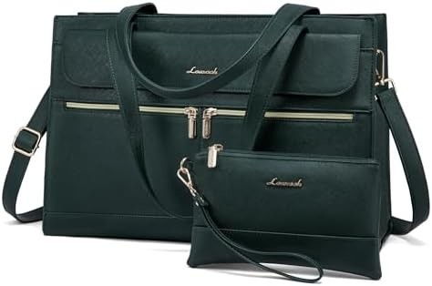 Lovevook Laptop-Tasche für Frauen 15,6 Zoll Laptop TOTE Arbeitstasche professionelle Leder Computer Briefkasten wasserdicht Geschäft