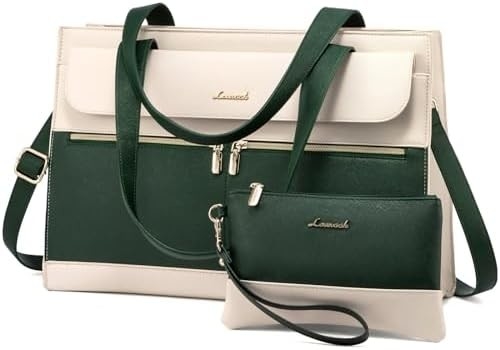 Lovevook Laptop-Tasche für Frauen 15,6 Zoll Laptop TOTE Arbeitstasche professionelle Leder Computer Briefkasten wasserdicht Geschäft