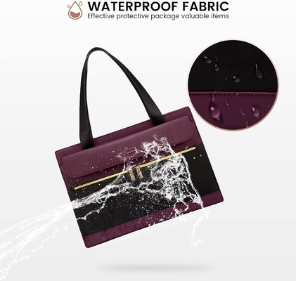 Lovevook Laptop-Tasche für Frauen 15,6 Zoll Laptop TOTE Arbeitstasche professionelle Leder Computer Briefkasten wasserdicht Geschäft