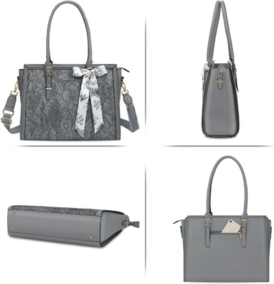 MOSISO LAPTOP BAG für Frauen, 17-17.3 Zoll PU Leder TOTE BAG kompatibel mit MACBOOK, HP, DELL, ASUS NOTEBOOK