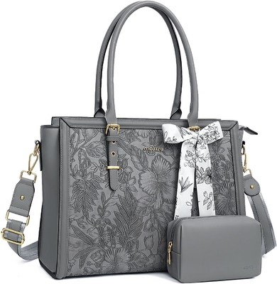 MOSISO LAPTOP BAG für Frauen, 17-17.3 Zoll PU Leder TOTE BAG kompatibel mit MACBOOK, HP, DELL, ASUS NOTEBOOK