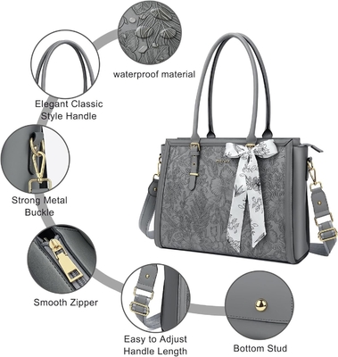 MOSISO LAPTOP BAG für Frauen, 17-17.3 Zoll PU Leder TOTE BAG kompatibel mit MACBOOK, HP, DELL, ASUS NOTEBOOK