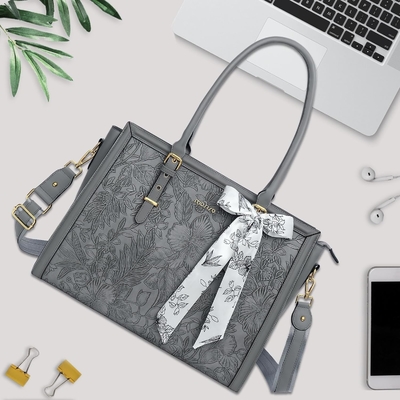 MOSISO LAPTOP BAG für Frauen, 17-17.3 Zoll PU Leder TOTE BAG kompatibel mit MACBOOK, HP, DELL, ASUS NOTEBOOK