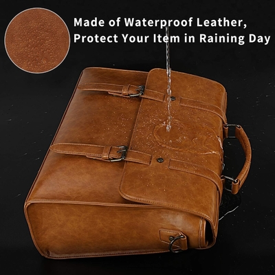 Männliche Boten Tasche Vintage 15,6 Zoll wasserdichtes Leder Laptop Briefkasten große Tasche Schultertasche Retro Büro College