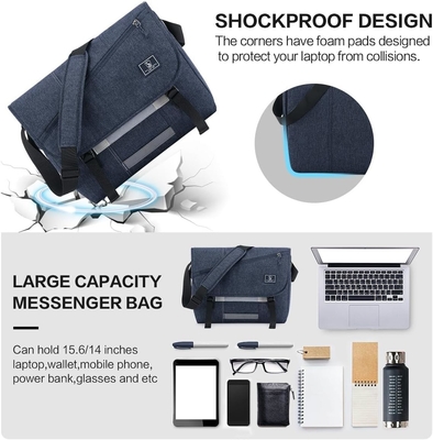 OIWAS Messenger Bag für Männer, 15,6 Zoll Laptop Crossbody Taschen Frauen Casual Handtasche Schulter Tasche College Reisebüro