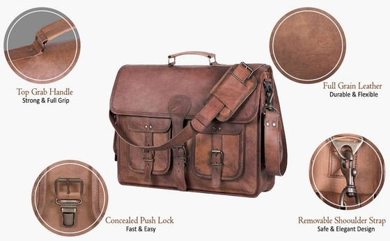 18 Zentimeter Lederbriefkasten Laptop Messenger Tasche Bester Computer Tasche Handgefertigte Taschen für Männer und Frauen
