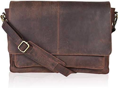 - Laptop-Briefkasten-Tasche für College, Büro, verstellbare Schulter