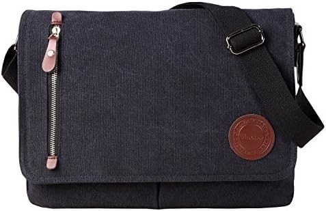 VINTAGE CANVAS SATCHEL MESSENGER BAG FÜR Männern Frauen,Reise-SCHULTERBAG 13,5 "Laptop-TASCHEN Büchertasche
