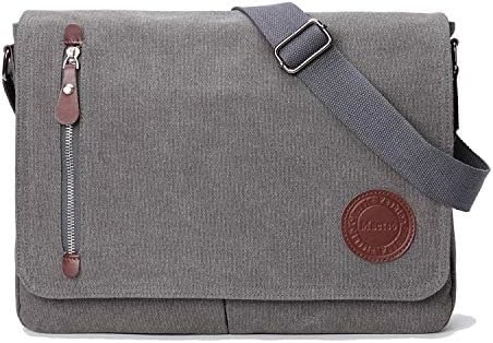 VINTAGE CANVAS SATCHEL MESSENGER BAG FÜR Männern Frauen,Reise-SCHULTERBAG 13,5 "Laptop-TASCHEN Büchertasche