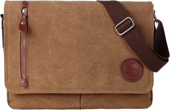 VINTAGE CANVAS SATCHEL MESSENGER BAG FÜR Männern Frauen,Reise-SCHULTERBAG 13,5 "Laptop-TASCHEN Büchertasche