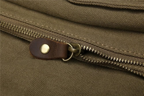 Vintage Militärleder Leinwand Laptop-Tasche Messenger-Taschen Medium