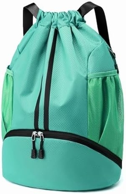 HOEDIA SPORTS DRAWSTRING-Rücksack - STRING SWIM GYM-TASCH mit Schuhfach und feuchtschutzfähiger Tasche für Frauen und Männer
