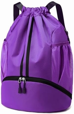 HOEDIA SPORTS DRAWSTRING-Rücksack - STRING SWIM GYM-TASCH mit Schuhfach und feuchtschutzfähiger Tasche für Frauen und Männer