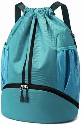 HOEDIA SPORTS DRAWSTRING-Rücksack - STRING SWIM GYM-TASCH mit Schuhfach und feuchtschutzfähiger Tasche für Frauen und Männer