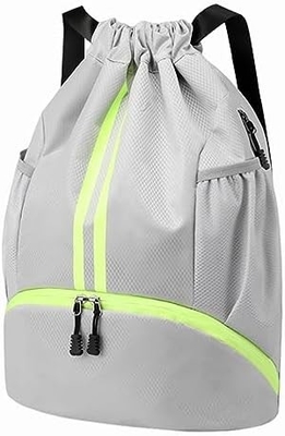 HOEDIA SPORTS DRAWSTRING-Rücksack - STRING SWIM GYM-TASCH mit Schuhfach und feuchtschutzfähiger Tasche für Frauen und Männer