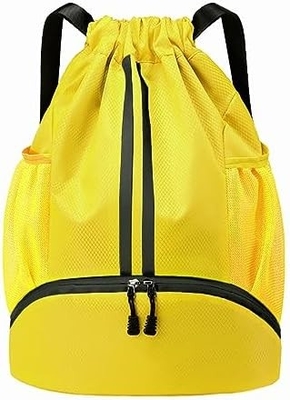 HOEDIA SPORTS DRAWSTRING-Rücksack - STRING SWIM GYM-TASCH mit Schuhfach und feuchtschutzfähiger Tasche für Frauen und Männer