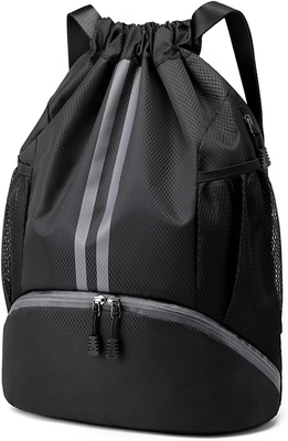 HOEDIA SPORTS DRAWSTRING-Rücksack - STRING SWIM GYM-TASCH mit Schuhfach und feuchtschutzfähiger Tasche für Frauen und Männer