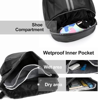 HOEDIA SPORTS DRAWSTRING-Rücksack - STRING SWIM GYM-TASCH mit Schuhfach und feuchtschutzfähiger Tasche für Frauen und Männer
