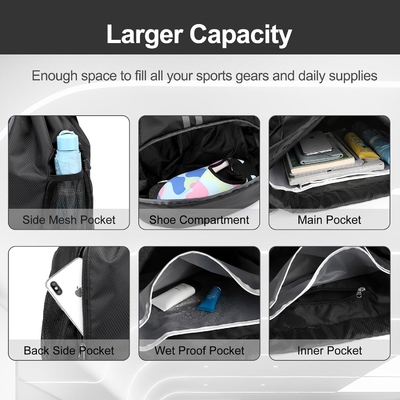 HOEDIA SPORTS DRAWSTRING-Rücksack - STRING SWIM GYM-TASCH mit Schuhfach und feuchtschutzfähiger Tasche für Frauen und Männer