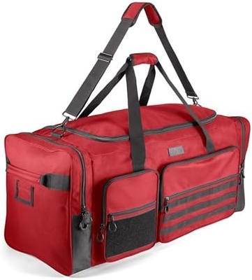 Fitdom 130L 36&quot; Schwergewicht Extragroß Sport Fitnessstudio Ausrüstung Reisetasche W/Verstellbares Schulterband &amp; 7 Abteilungen