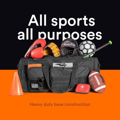 Fitdom 130L 36&quot; Schwergewicht Extragroß Sport Fitnessstudio Ausrüstung Reisetasche W/Verstellbares Schulterband &amp; 7 Abteilungen