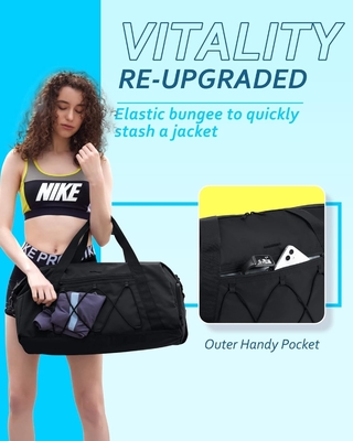 BAGSMART Fitness-Tasche mit Schuhfach und nasser Tasche, Leichtgewicht Sport-Reise-Duffel-Tasche, C TO STORE Sport-Schuhe WATER