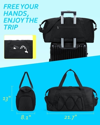 BAGSMART Fitness-Tasche mit Schuhfach und nasser Tasche, Leichtgewicht Sport-Reise-Duffel-Tasche, C TO STORE Sport-Schuhe WATER