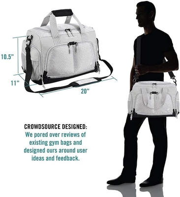 Der nachhaltige, aus vielen Quellen entworfene Duffel-Tasche mit 10 optimalen Abteilungen, einschließlich wasserdichtem Pass-Schuhe