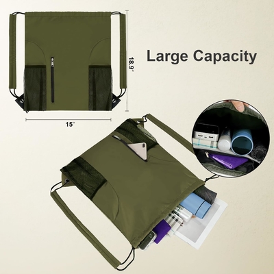 BEEGREEN DRAWSTRING-BACK-GYM-BAG, LARGE SPORTS BAG, STRING RACKBACK CINCH BAG für Männer und Frauen Rot
