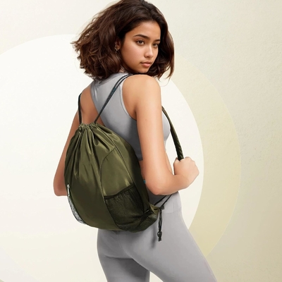 BEEGREEN DRAWSTRING-BACK-GYM-BAG, LARGE SPORTS BAG, STRING RACKBACK CINCH BAG für Männer und Frauen Rot