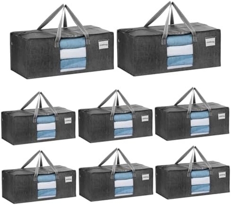 VENO 4 Packung Bewegungsbeutel Plastikbehälter Kleidung Organisation Groß W Deckel/Zipper Verpackungskisten/Fällen Alternativ