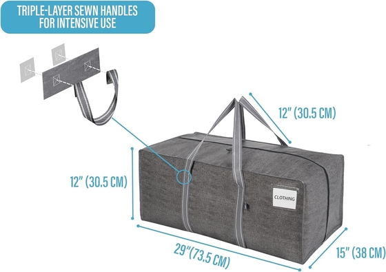 VENO 4 Packung Bewegungsbeutel Plastikbehälter Kleidung Organisation Groß W Deckel/Zipper Verpackungskisten/Fällen Alternativ