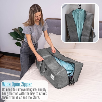 VENO 4 Packung Bewegungsbeutel Plastikbehälter Kleidung Organisation Groß W Deckel/Zipper Verpackungskisten/Fällen Alternativ