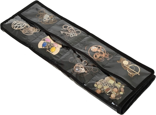 FORAINEAM 3 Packung HANGENDE JEWELERY ORGANIZER 32 Taschen 18 Haken und Schleifen HALTEN HALTER EARRINGS Armbandring Anzeige