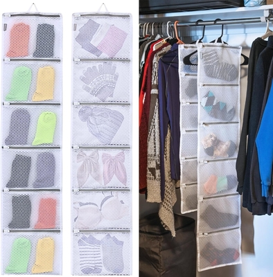 Hängender Schrank-Organisator mit Taschen, 2-Pack Socken-Organisatoren zum Waschen und Trocknen, Lagertaschen können Socken organisieren,