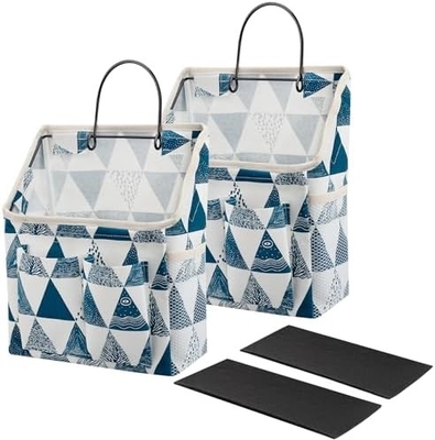 2 Paket WALL HANGING BAG ORGANIZER Korb mit Taschen für Badezimmer Schlafzimmer Küche Schlafzimmer
